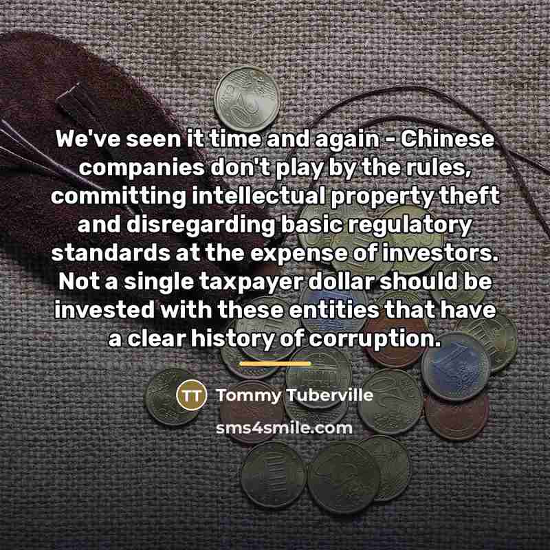 “We've seen it time and again - Chinese companies don't…” quote by Tommy Tuberville