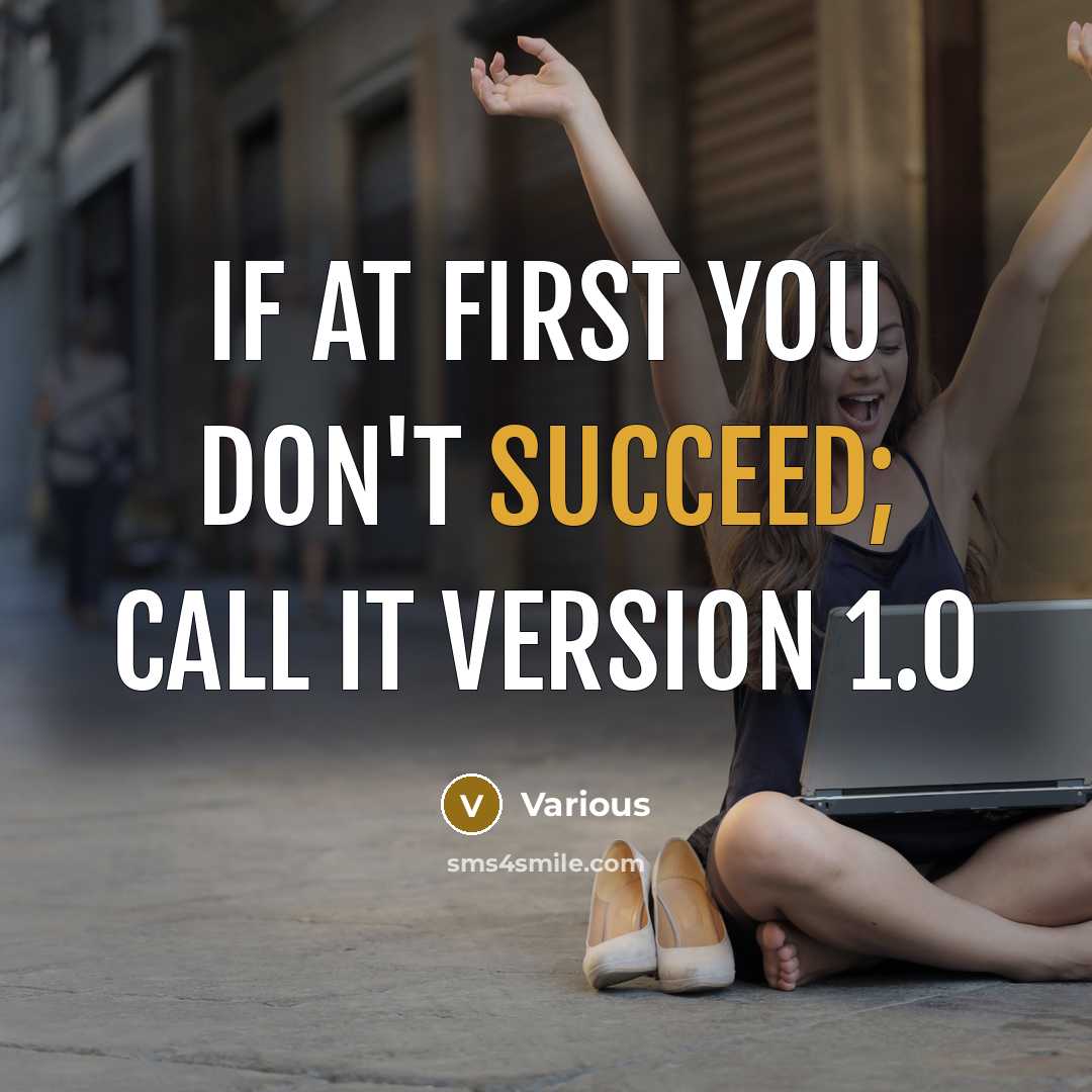 “If at first you don't succeed; call it version 1.0” quote by Various