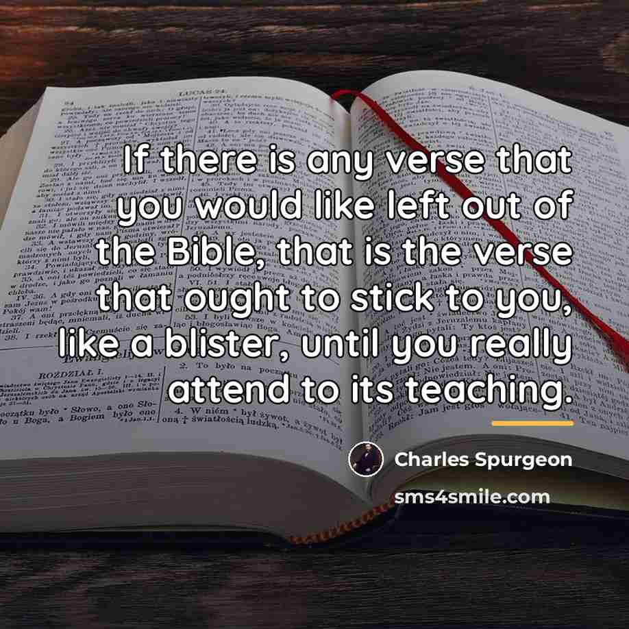 “If there is any verse that you would like left…” quote by Charles Spurgeon