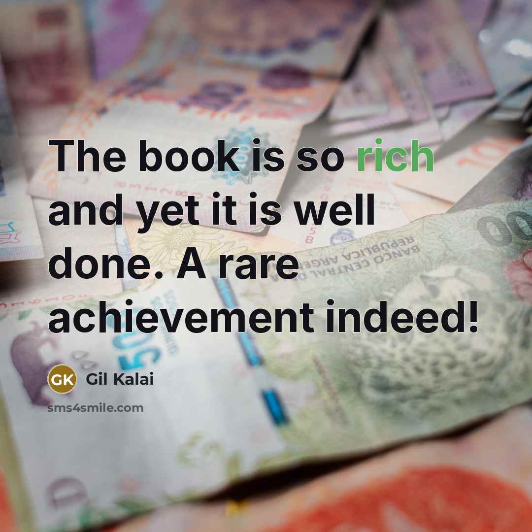 “The book is so rich and yet it is well…” quote by Gil Kalai