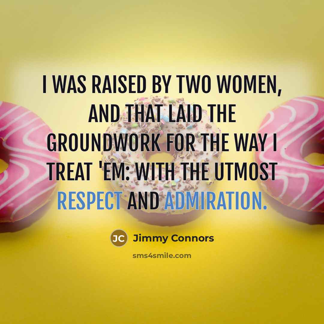 “I was raised by two women, and that laid the…” quote by Jimmy Connors