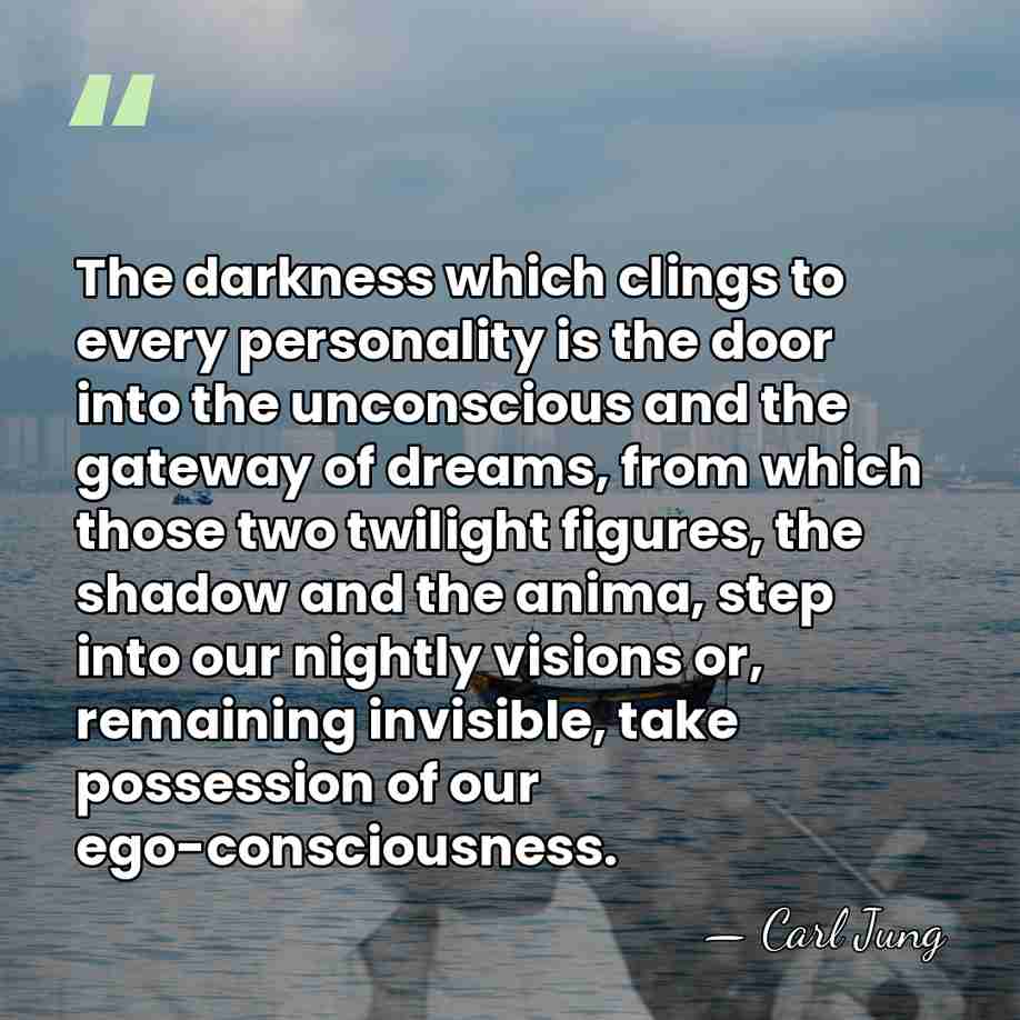 The darkness which clings to every personality is the door into the&hellip; - Carl Jung