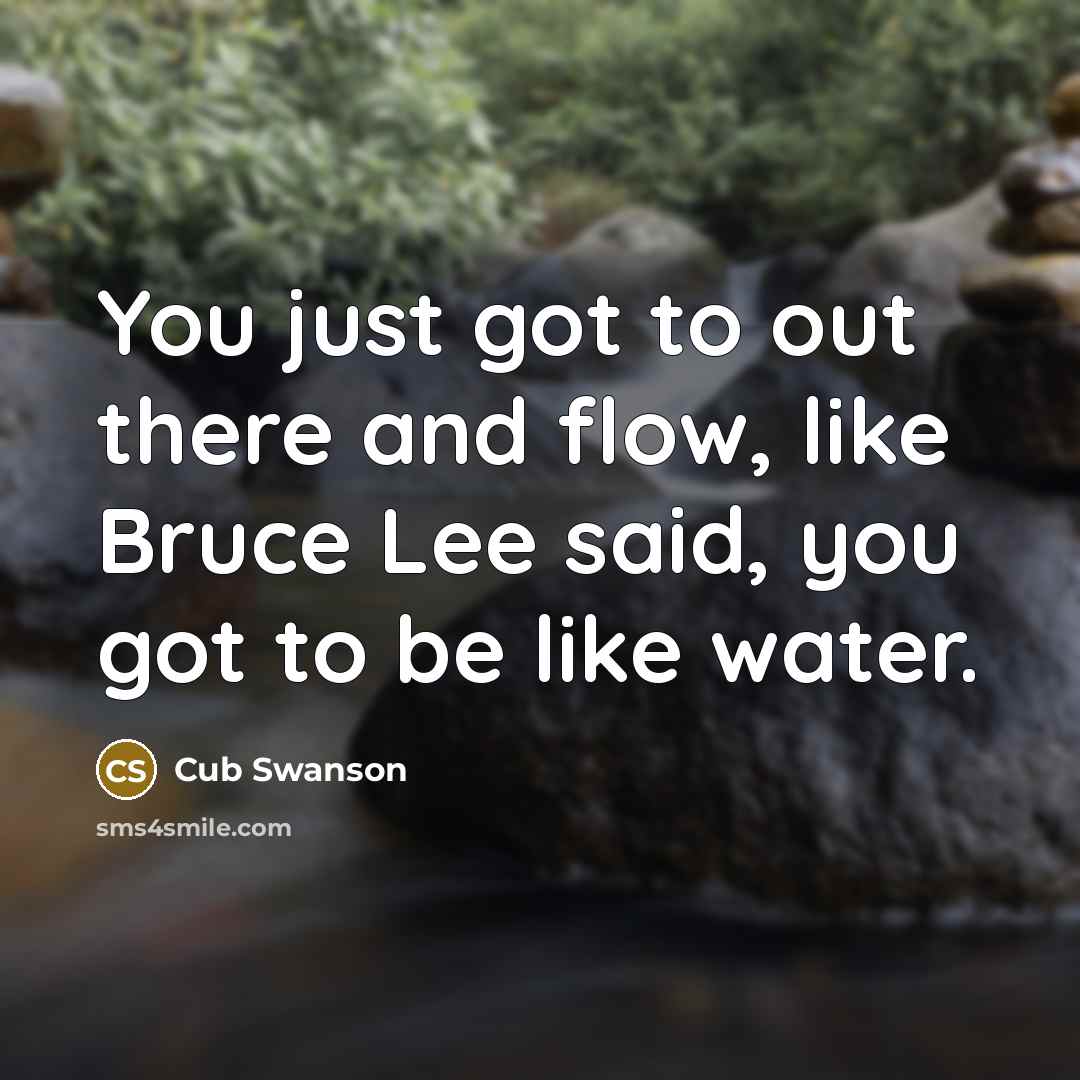 “You just got to out there and flow, like Bruce…” quote by Cub Swanson