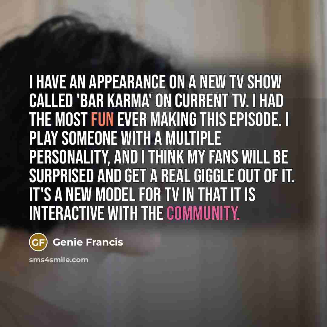 “I have an appearance on a new TV show called…” quote by Genie Francis