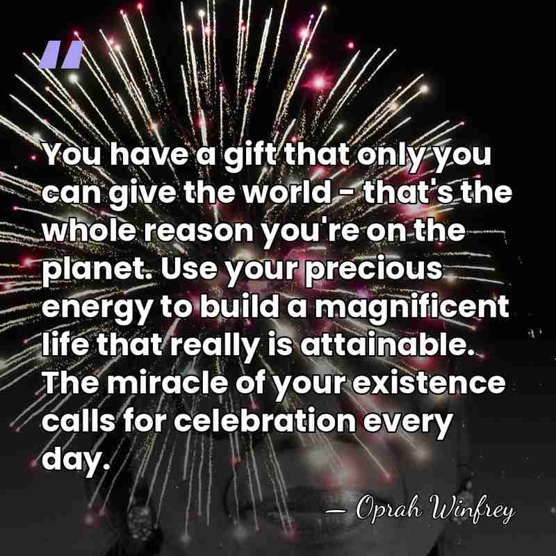 You have a gift that only you can give the world -&hellip; - Oprah Winfrey