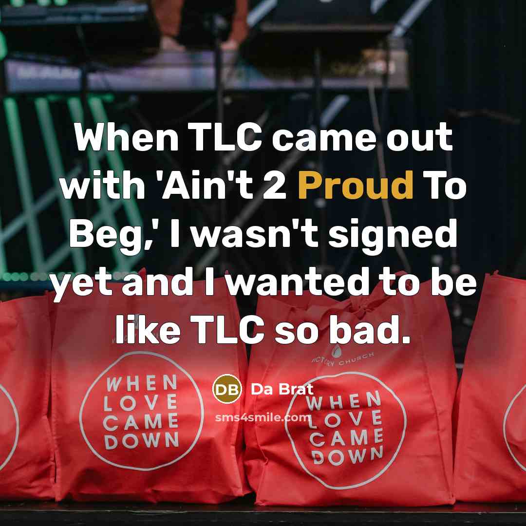 “When TLC came out with 'Ain't 2 Proud To Beg,'…” quote by Da Brat