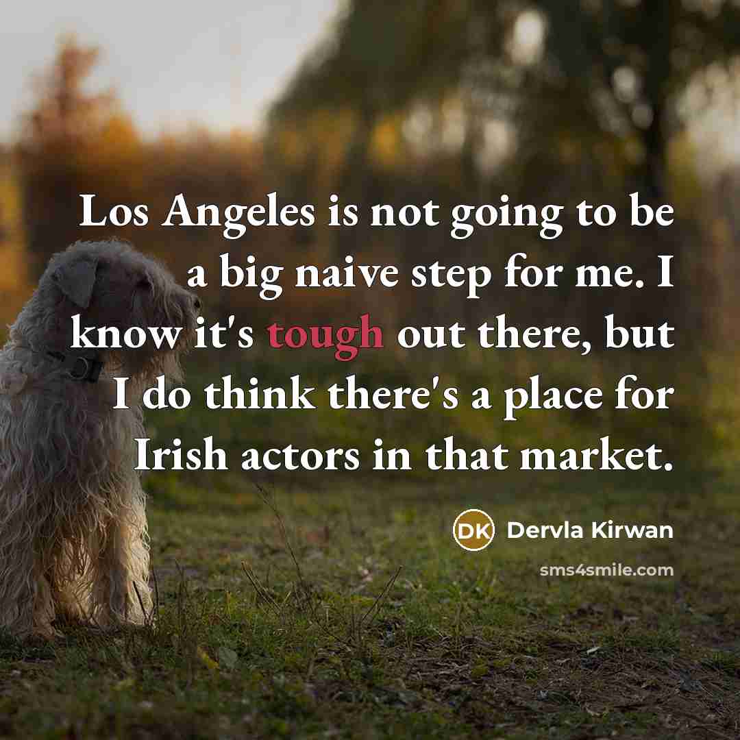 “Los Angeles is not going to be a big naive…” quote by Dervla Kirwan
