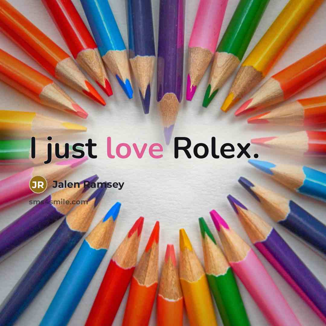 “I just love Rolex.…” quote by Jalen Ramsey