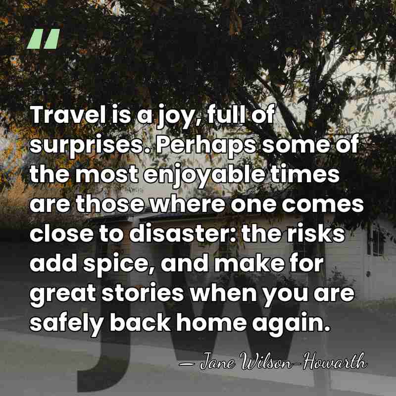 Travel is a joy, full of surprises. Perhaps some of the most&hellip; - Jane Wilson-Howarth