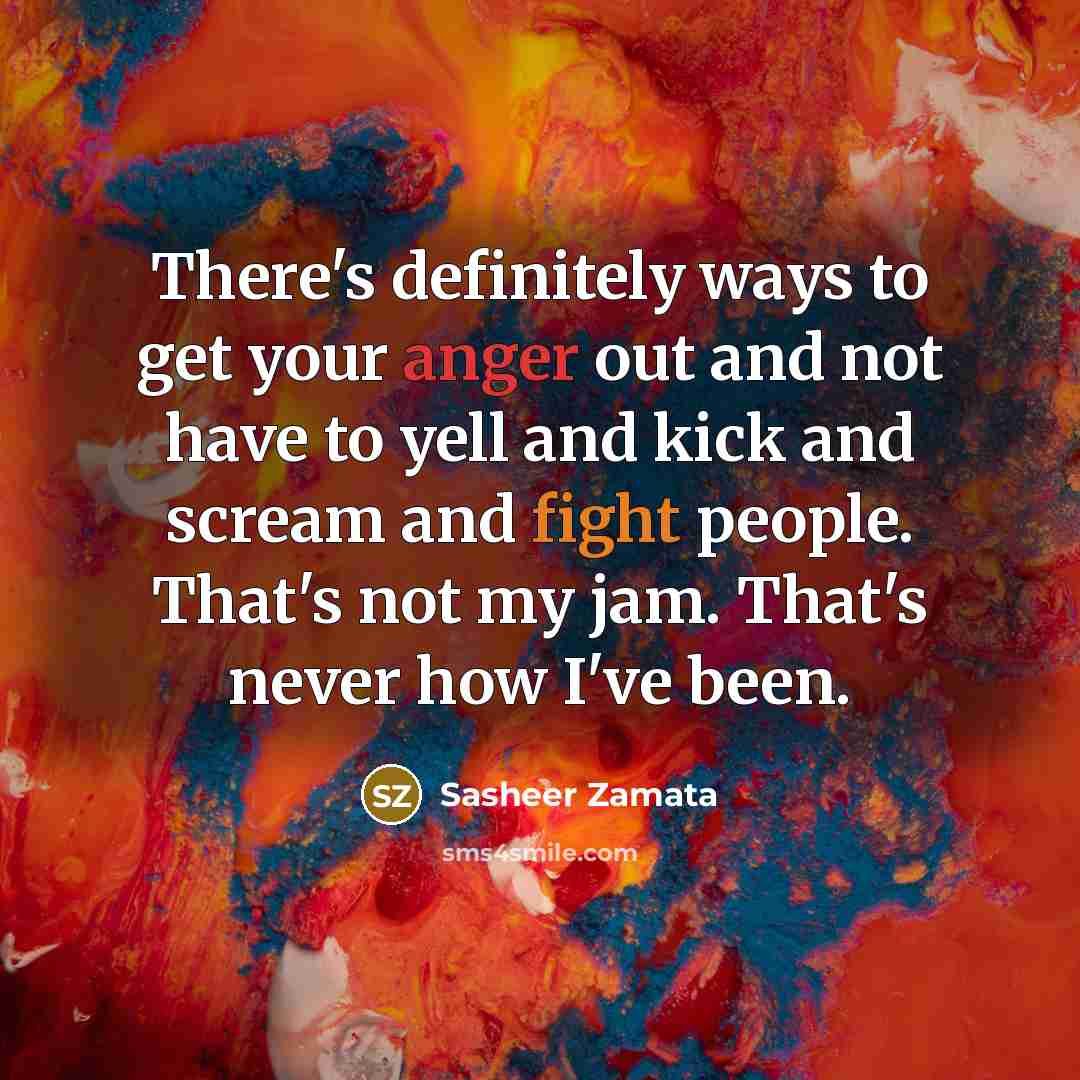 “There's definitely ways to get your anger out and not…” quote by Sasheer Zamata