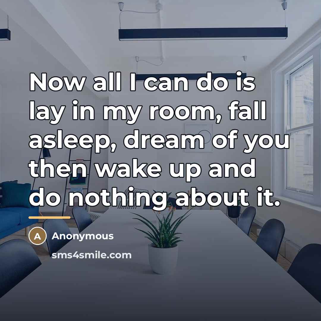 “Now all I can do is lay in my room,…” quote by Anonymous