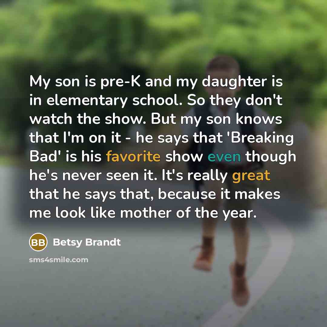 “My son is pre-K and my daughter is in elementary…” quote by Betsy Brandt