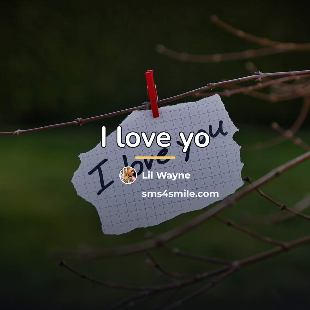 “I love yo…” quote by Lil Wayne