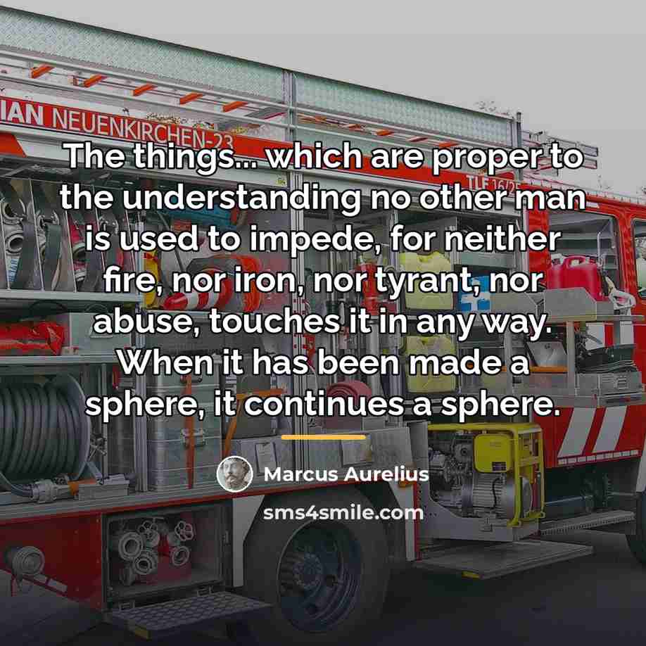 “The things... which are proper to the understanding no other…” quote by Marcus Aurelius