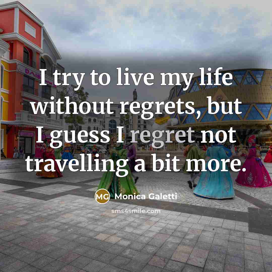 “I try to live my life without regrets, but I…” quote by Monica Galetti