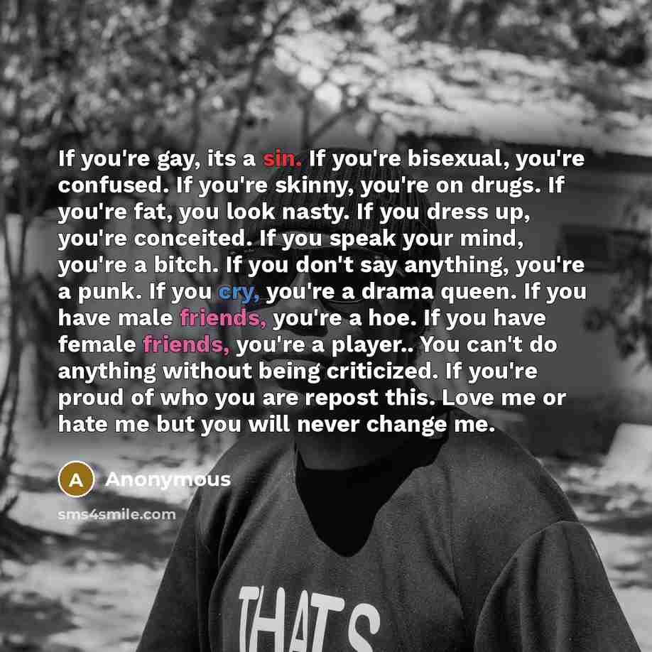 “If you're gay, its a sin. If you're bisexual, you're…” quote by Anonymous