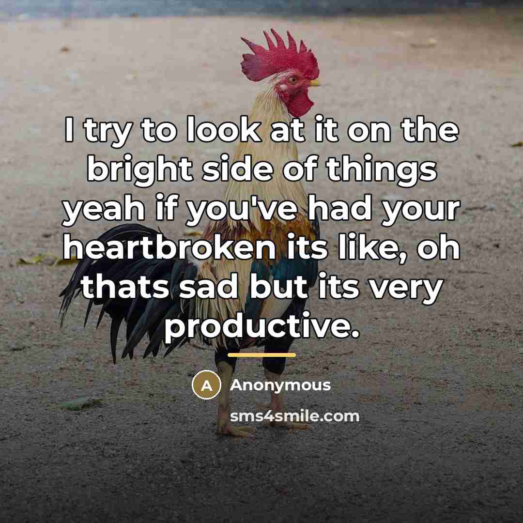 “I try to look at it on the bright side…” quote by Anonymous