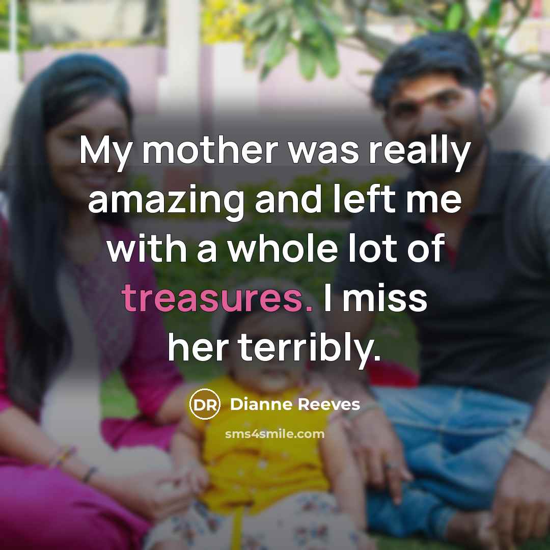 “My mother was really amazing and left me with a…” quote by Dianne Reeves