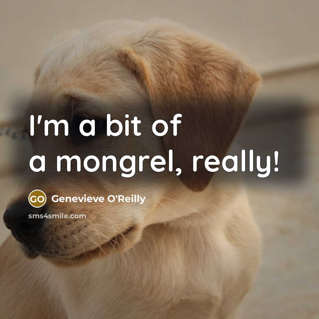 “I'm a bit of a mongrel, really!…” quote by Genevieve O'Reilly