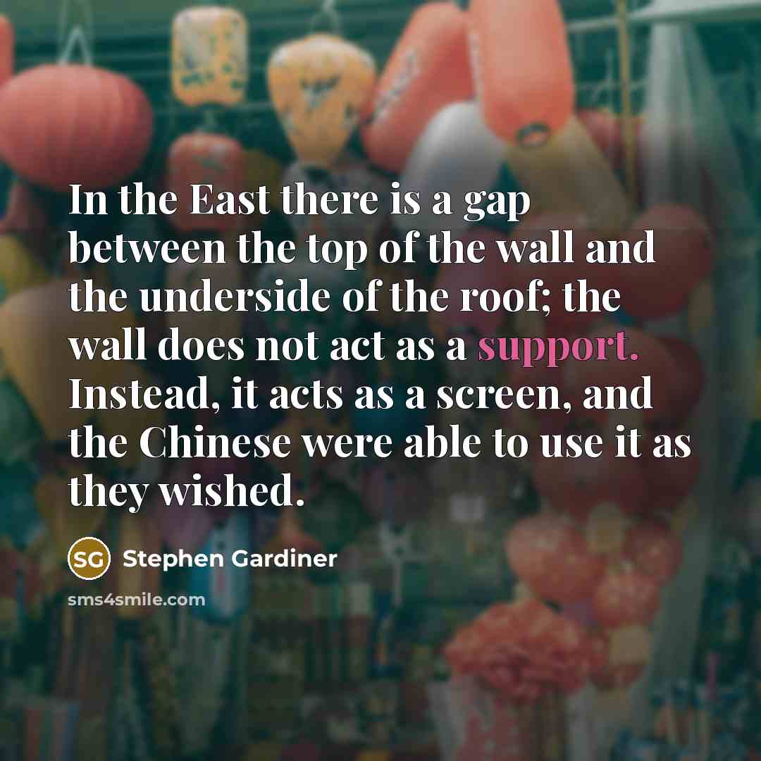 “In the East there is a gap between the top…” quote by Stephen Gardiner