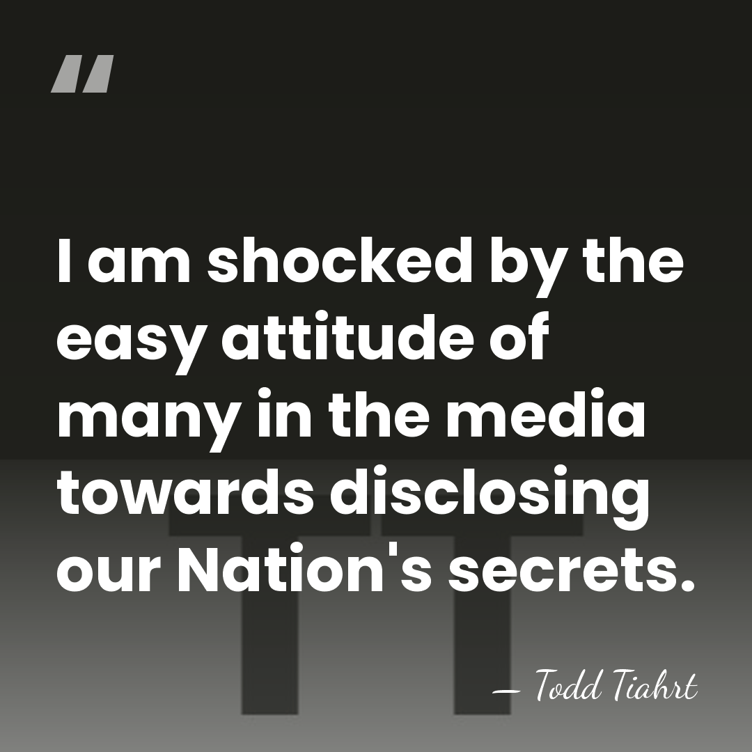 I am shocked by the easy attitude of many in the media&hellip; - Todd Tiahrt