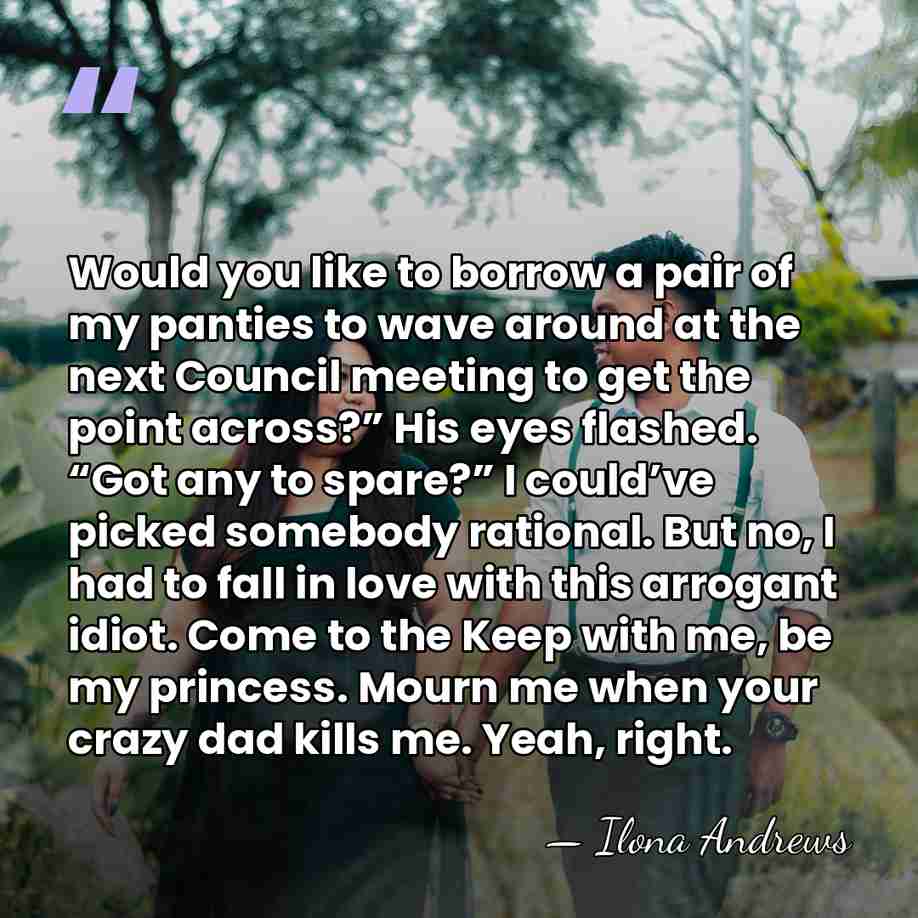 Would you like to borrow a pair of my panties to wave&hellip; - Ilona Andrews