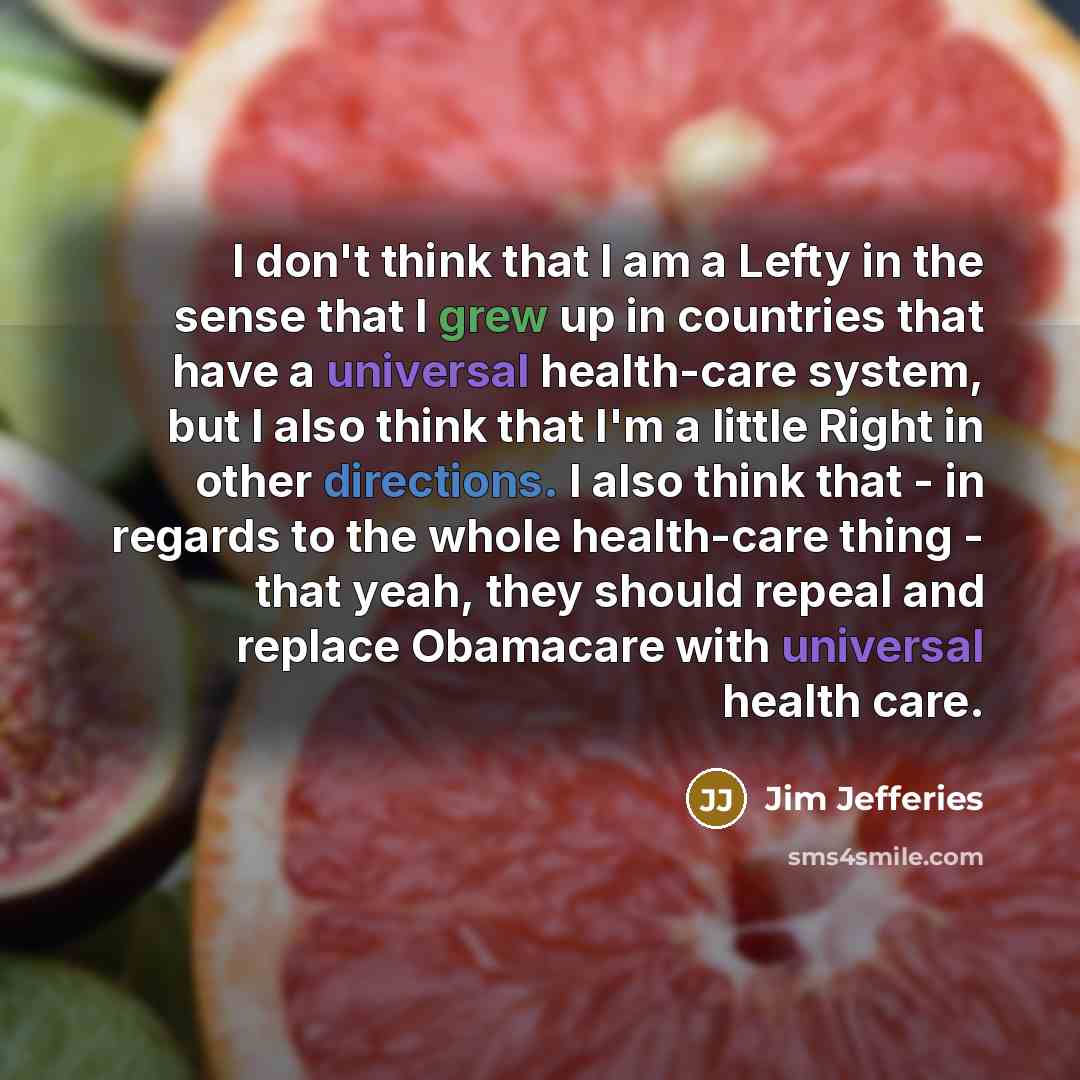 “I don't think that I am a Lefty in the…” quote by Jim Jefferies