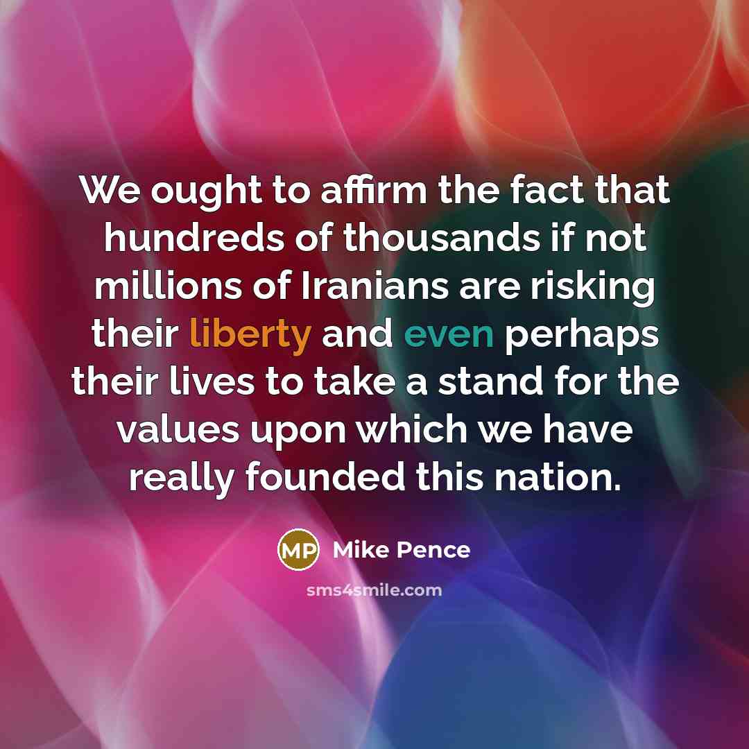 “We ought to affirm the fact that hundreds of thousands…” quote by Mike Pence