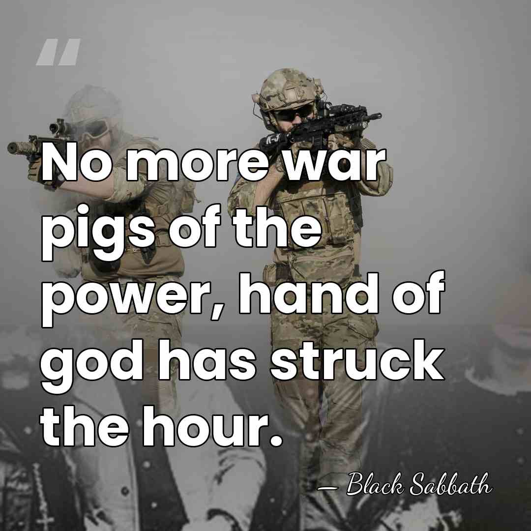 No more war pigs of the power, hand of god has struck&hellip; - Black Sabbath
