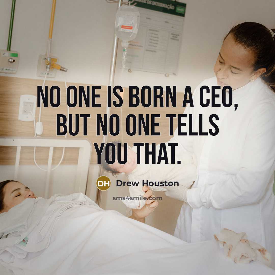 “No one is born a CEO, but no one tells…” quote by Drew Houston