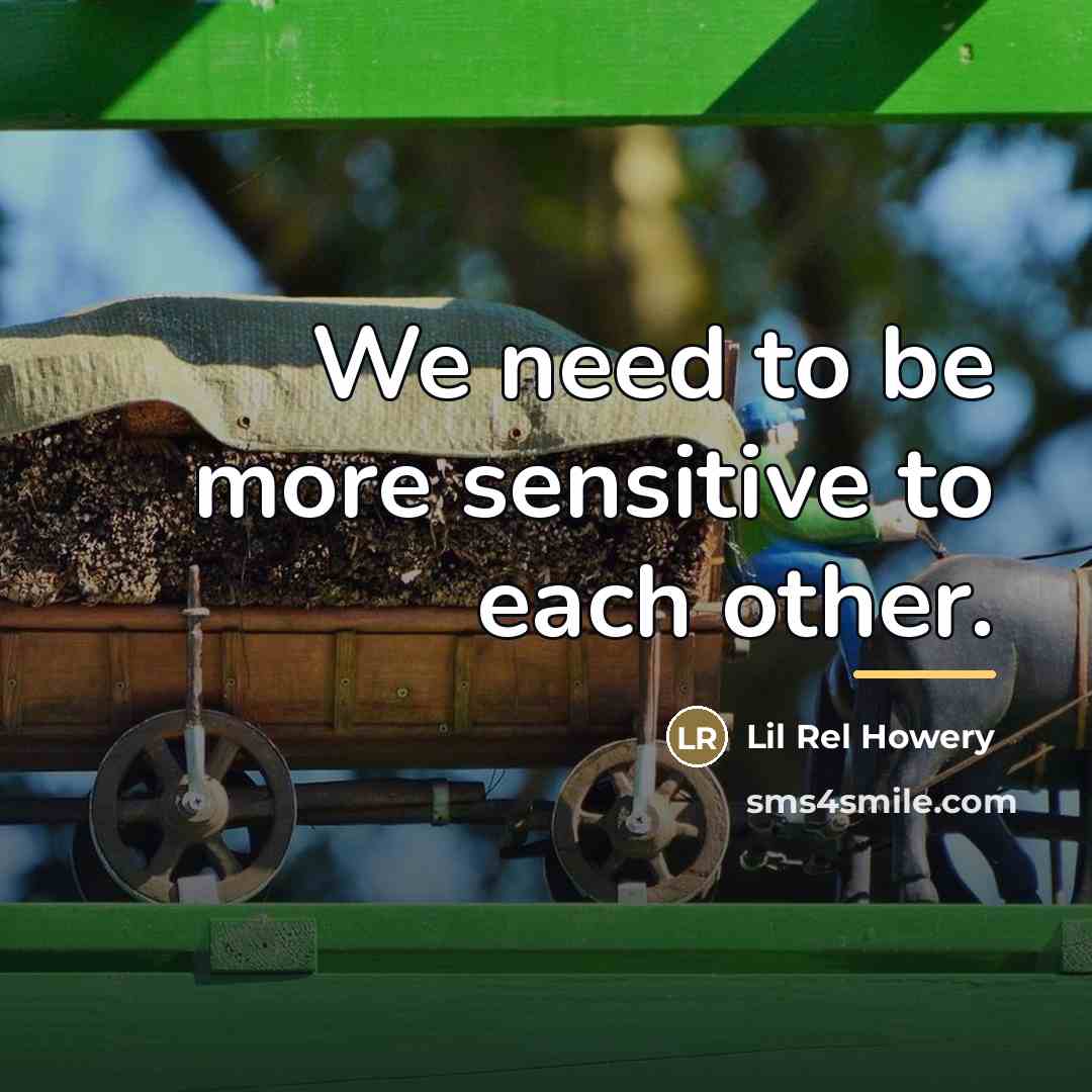 “We need to be more sensitive to each other.…” quote by Lil Rel Howery