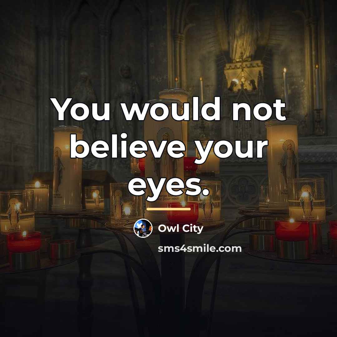 “You would not believe your eyes.…” quote by Owl City