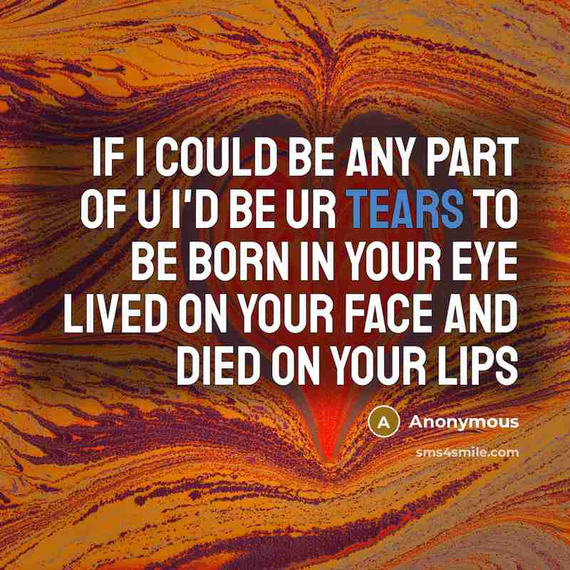 “If I could be any part of u I'd be…” quote by Anonymous