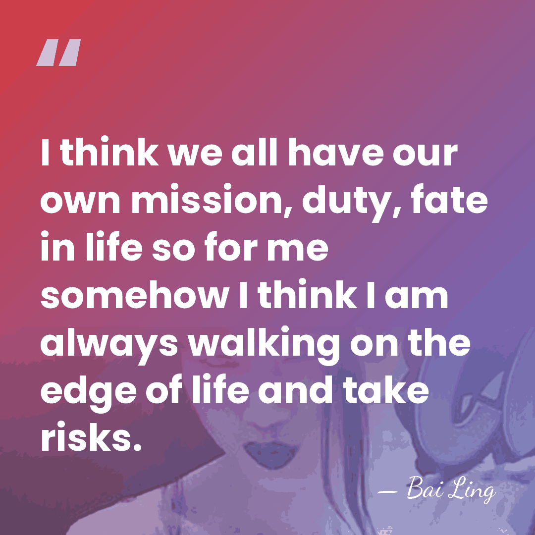 I think we all have our own mission, duty, fate in life&hellip; - Bai Ling