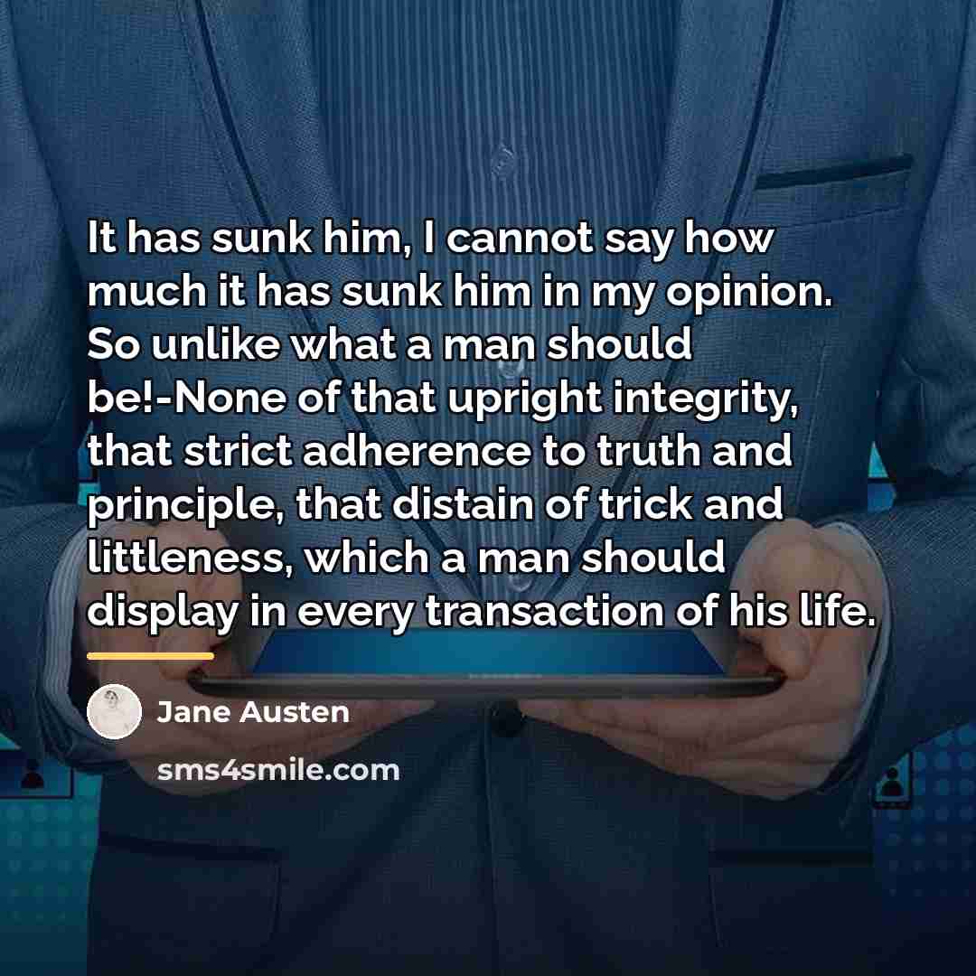 “It has sunk him, I cannot say how much it…” quote by Jane Austen