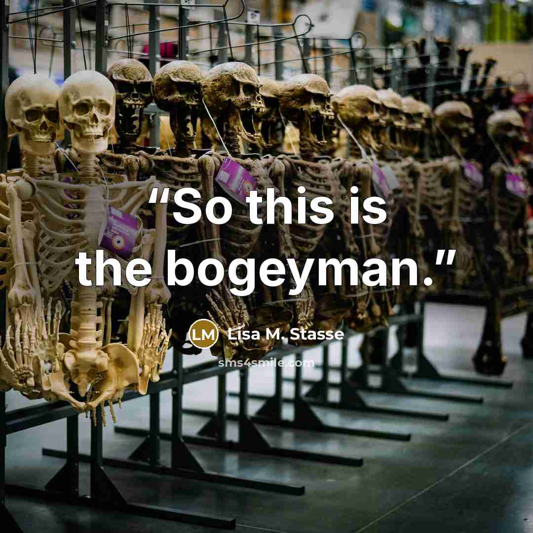 “So this is the bogeyman.” quote by Lisa M. Stasse
