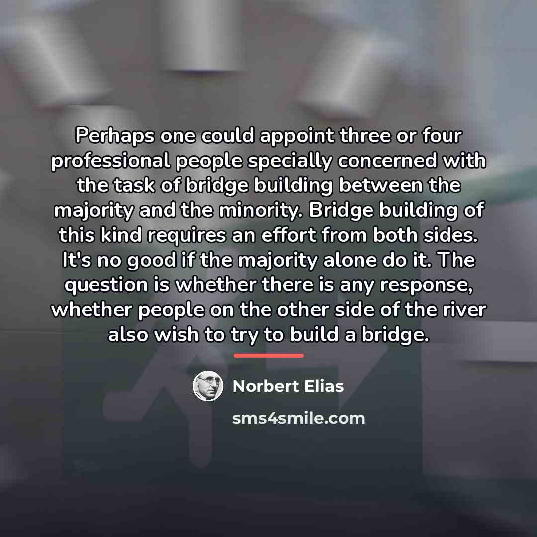 “Perhaps one could appoint three or four professional people specially…” quote by Norbert Elias