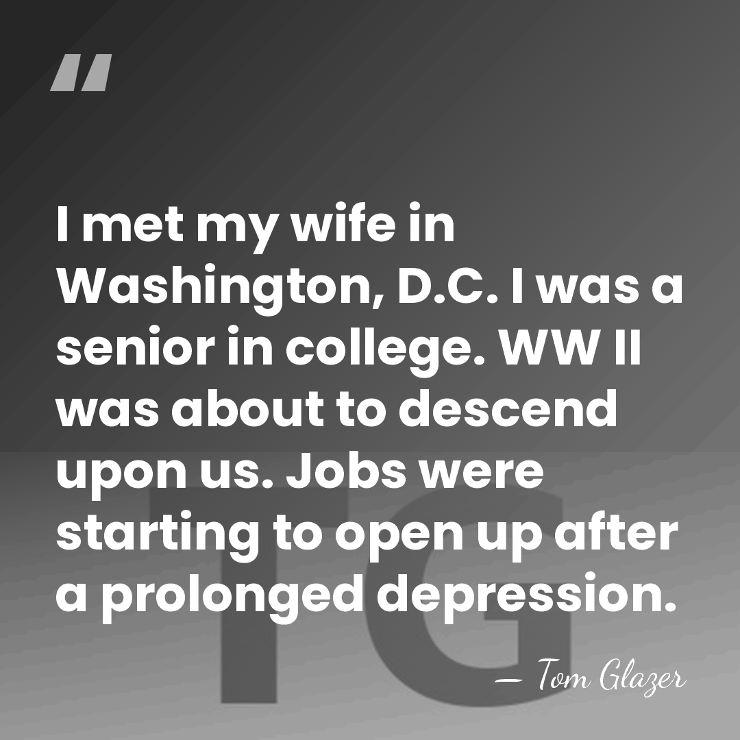 I met my wife in Washington, D.C. I was a senior in&hellip; - Tom Glazer