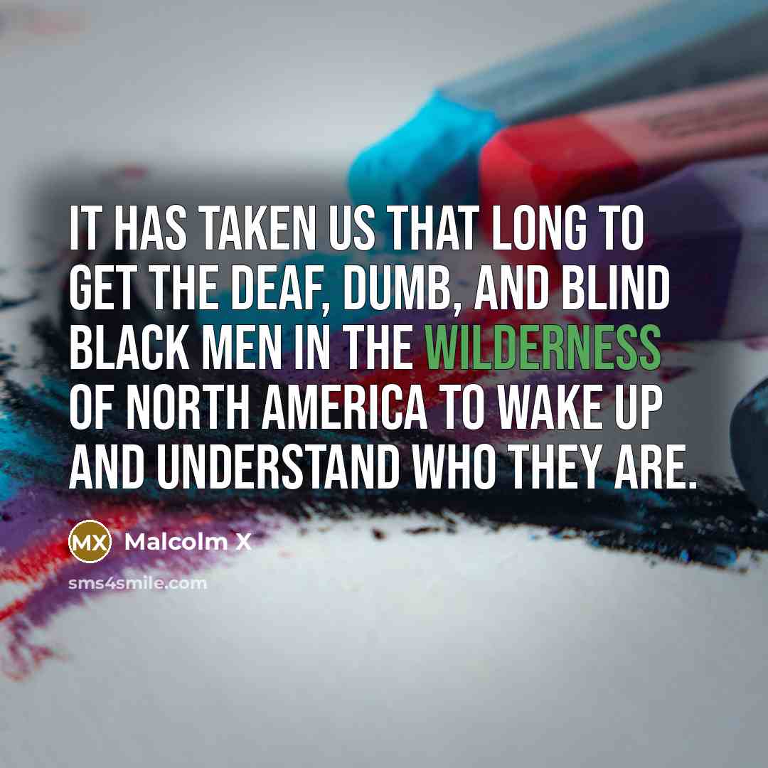 “It has taken us that long to get the deaf,…” quote by Malcolm X