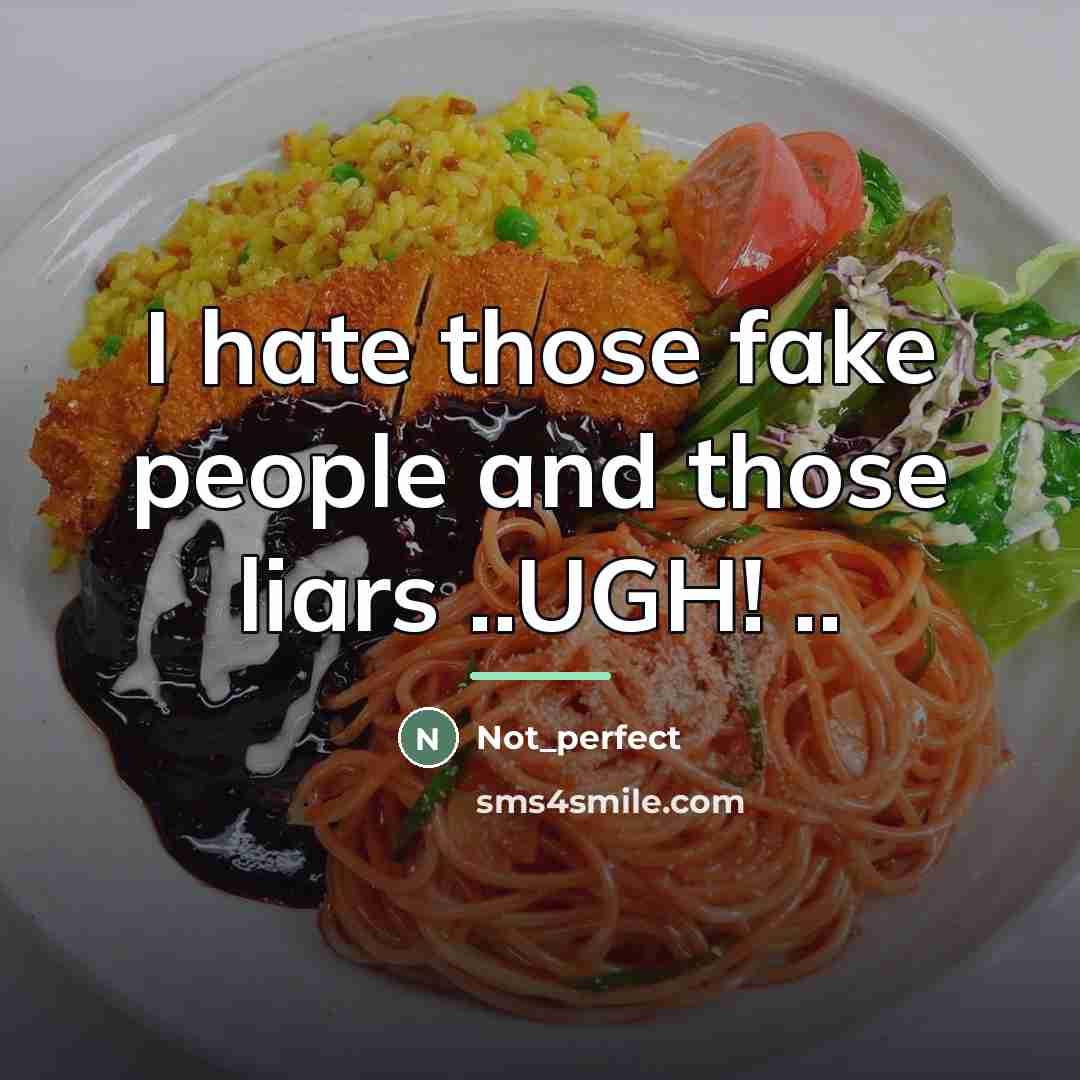“I hate those fake people and those liars ..UGH! ..…” quote by Not_perfect