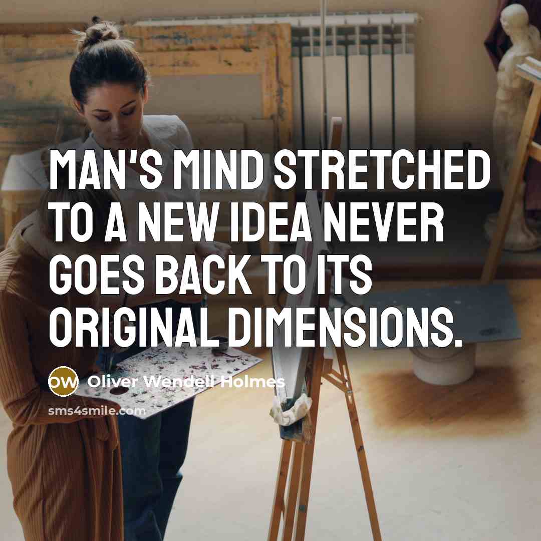 “Man's mind stretched to a new idea never goes back…” quote by Oliver Wendell Holmes