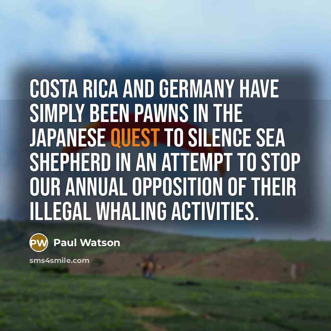 “Costa Rica and Germany have simply been pawns in the…” quote by Paul Watson