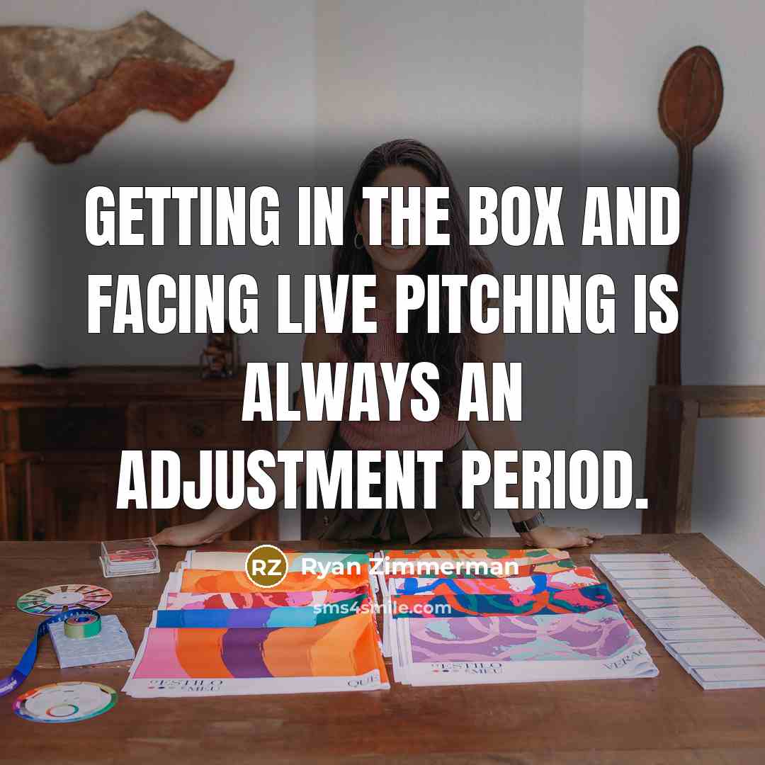 “Getting in the box and facing live pitching is always…” quote by Ryan Zimmerman