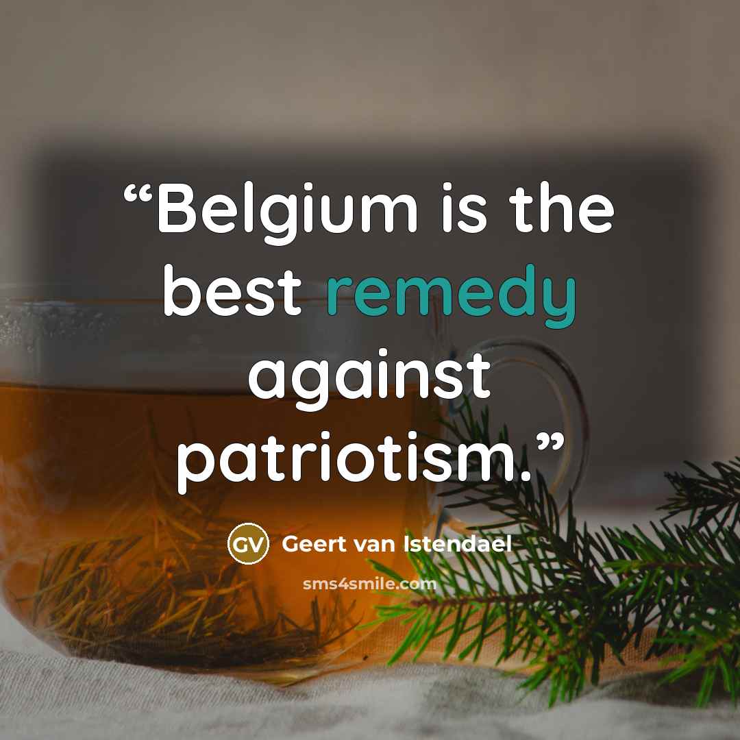 “Belgium is the best remedy against patriotism.” quote by Geert van Istendael
