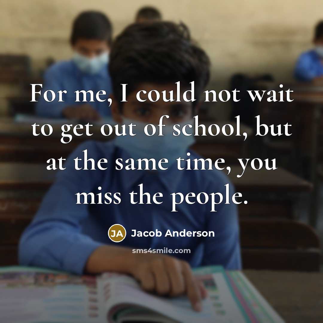 “For me, I could not wait to get out of…” quote by Jacob Anderson