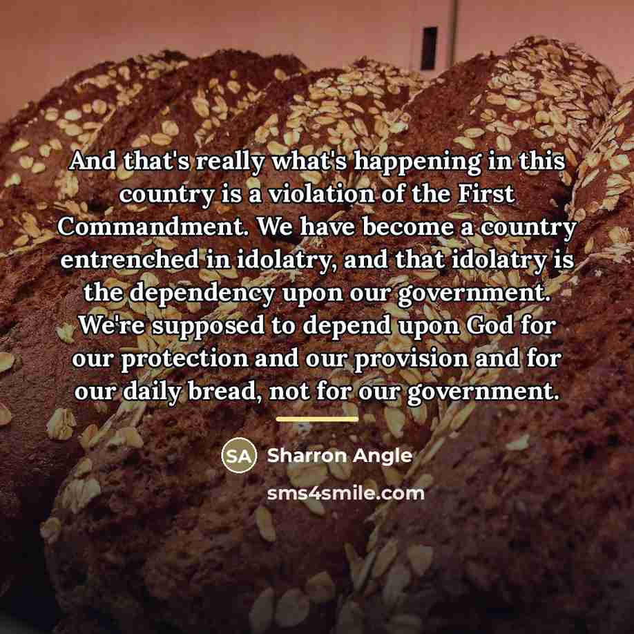 “And that's really what's happening in this country is a…” quote by Sharron Angle
