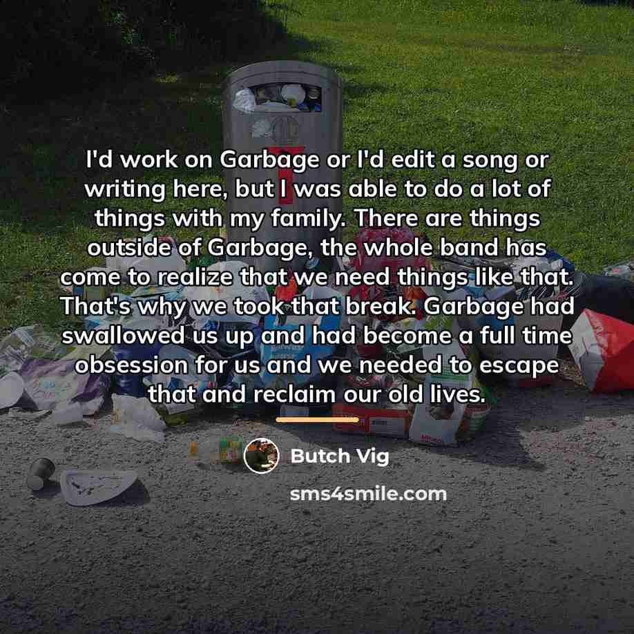 “I'd work on Garbage or I'd edit a song or…” quote by Butch Vig