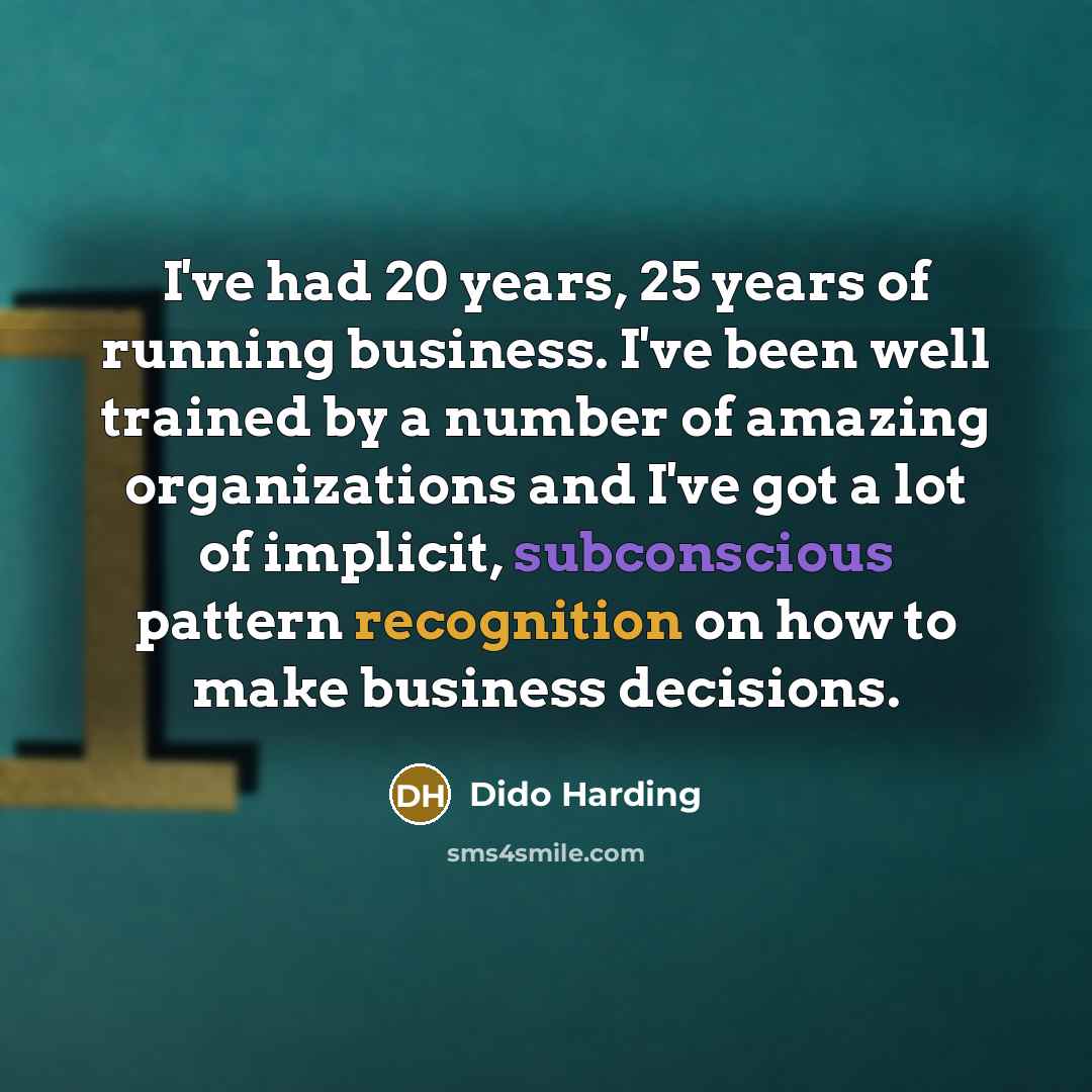 “I've had 20 years, 25 years of running business. I've…” quote by Dido Harding