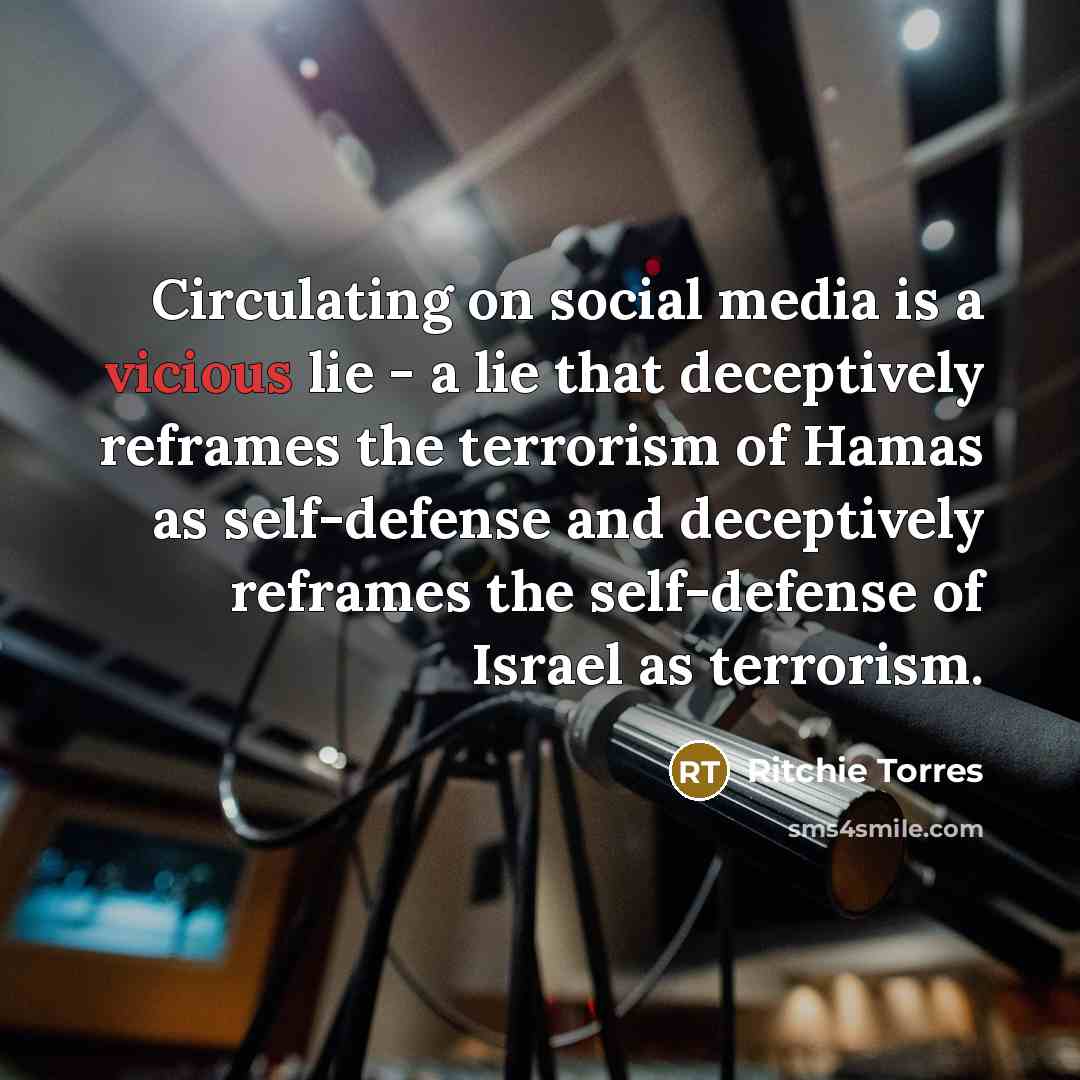 “Circulating on social media is a vicious lie - a…” quote by Ritchie Torres