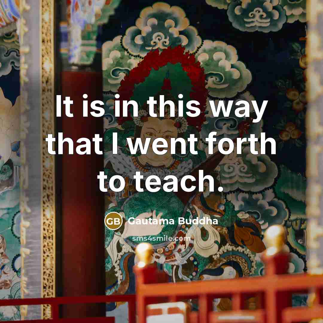 “It is in this way that I went forth to…” quote by Gautama Buddha